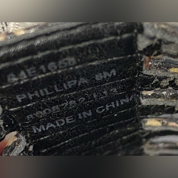 Calvin Klein Phillipa Wedge Sandals Black/White/Gray, Slip-On, Size 8 HSH - Picture 10 of 13